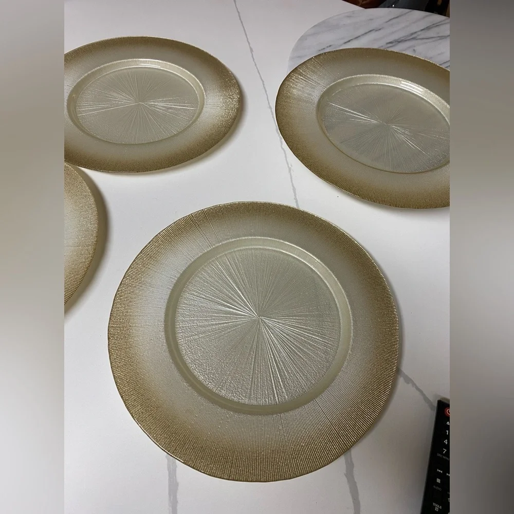 Brand NEW Z Gallerie Halo Charger Plates (4)